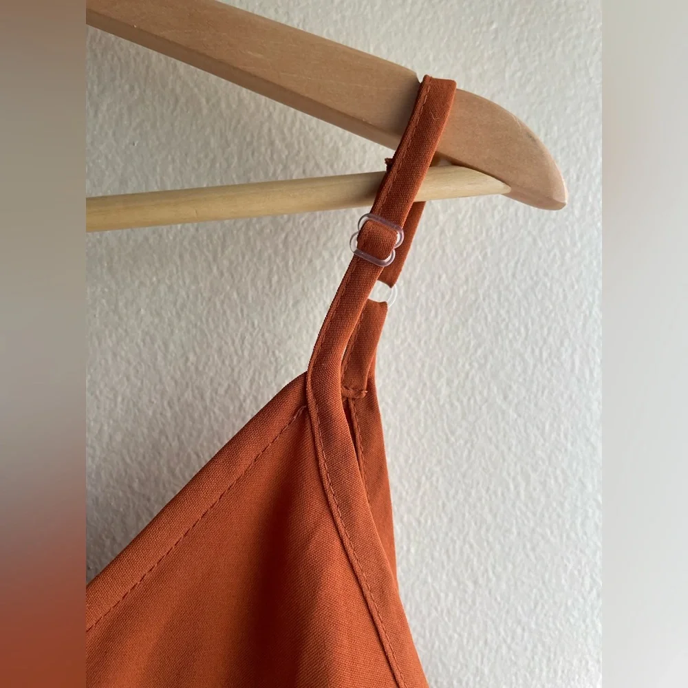 Unbranded Women Brown Orange Tank Top Size Large - Picture 4 of 6